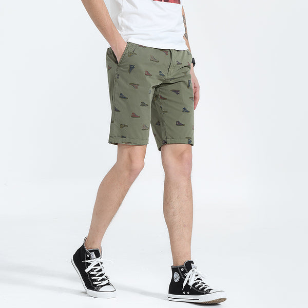 Men Fashion Casual Pattern Print Shorts Men