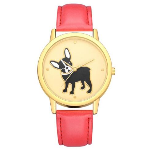 Women dog Printing Analog Quartz Wrist Watch