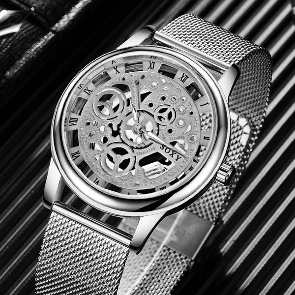 Luxury Skeleton Men Watch and Women