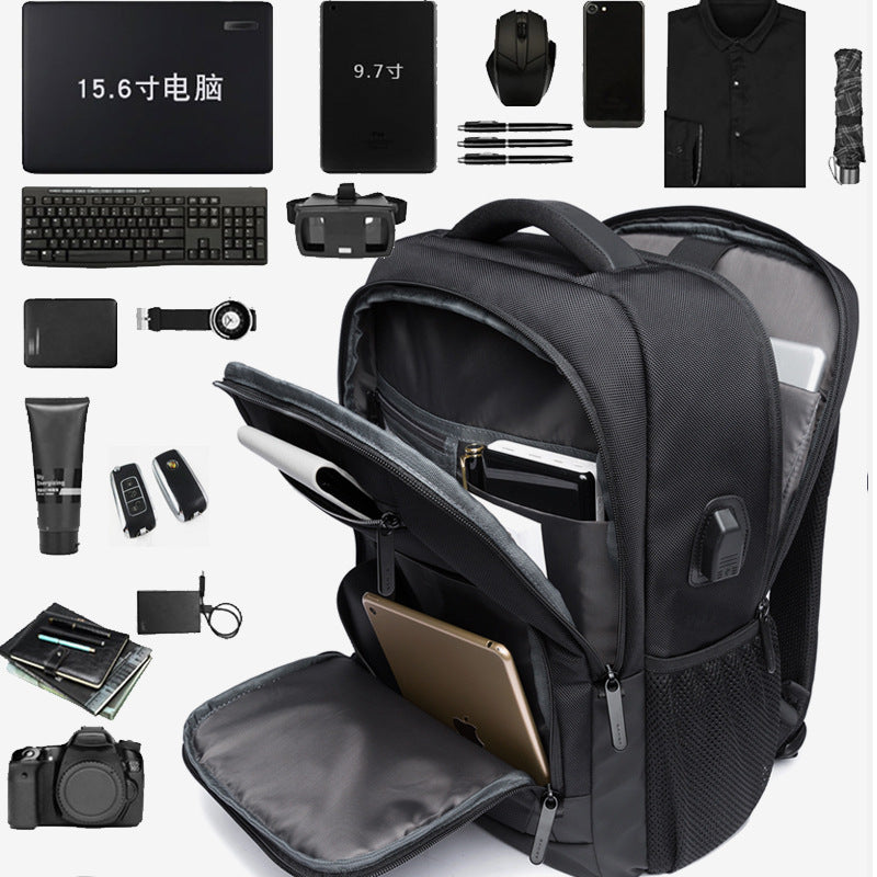 Water-Repellent Technology USB Outdoor Backpack For Men