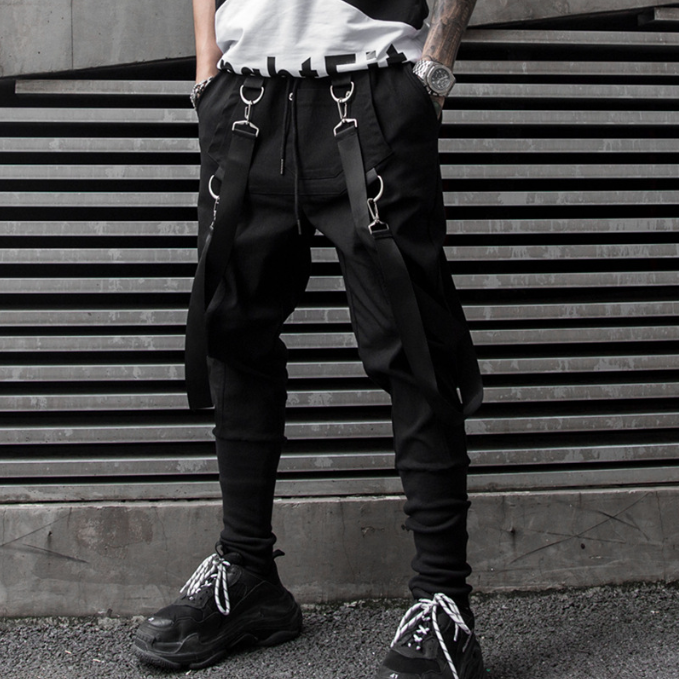 Fashion men dark night band work clothes sweatpants