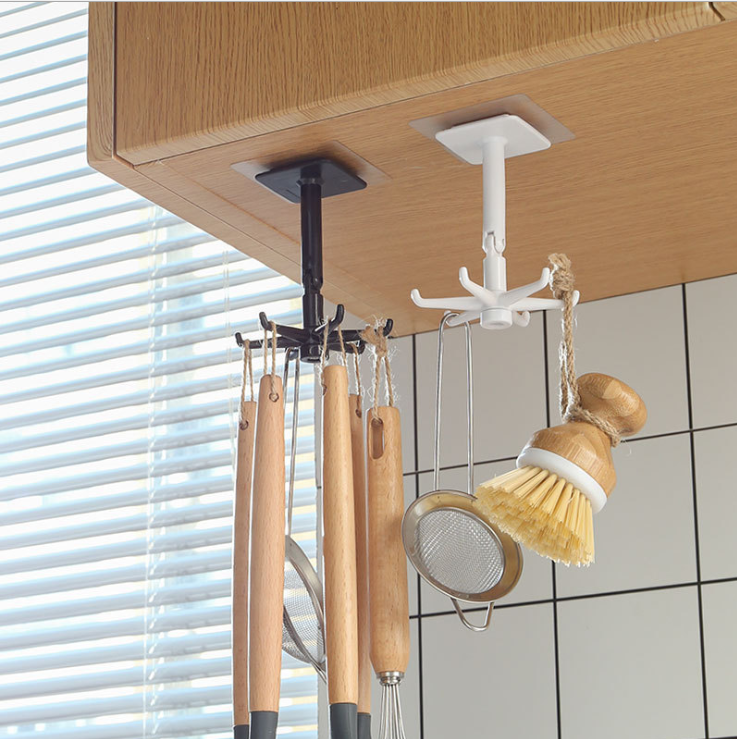 360 Degrees Rotated Kitchen Hooks Self Adhesive