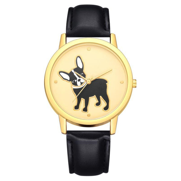 Women dog Printing Analog Quartz Wrist Watch