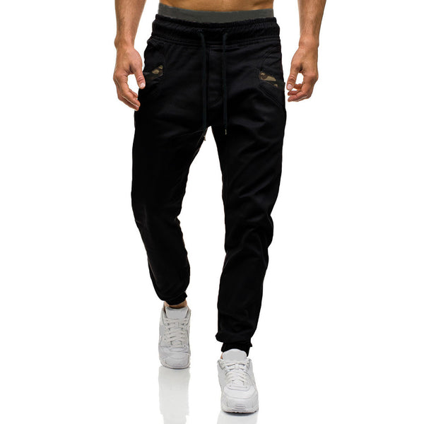 Fashion Men Gyms Pure color Pants Joggers Fitness