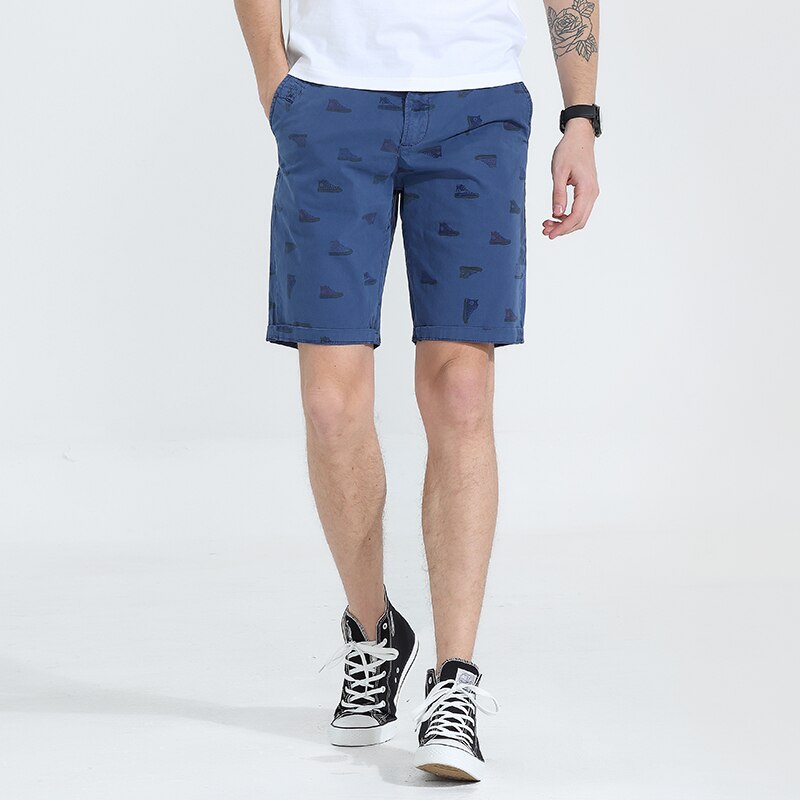 Men Fashion Casual Pattern Print Shorts Men