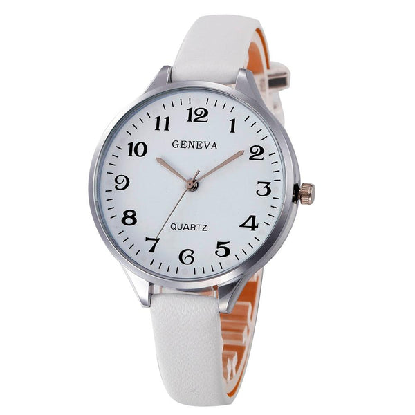 Women Bracelet Faux Leather Wrist Watch